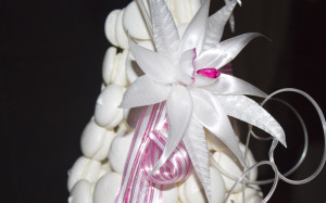 Fleur en sucre tiré sur pièce montée